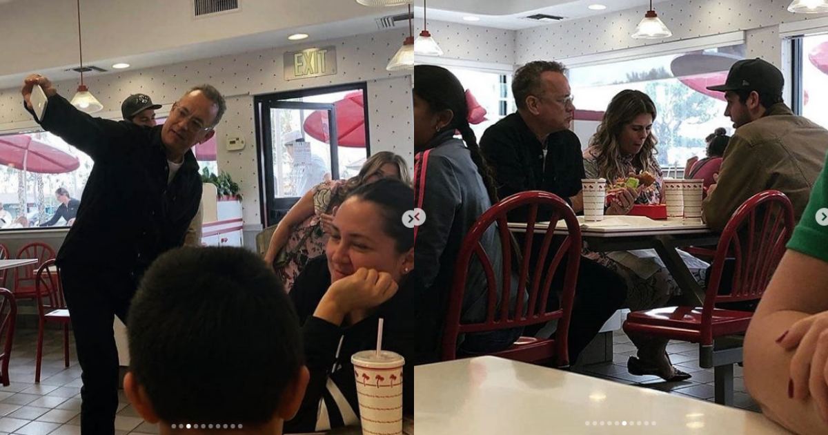 Tom Hanks Va A Comer Hamburguesas, Tom Hanks, Hamburguesas, In-N-Out, Tom Hanks Invita Hamburguesas, Paga Cuenta