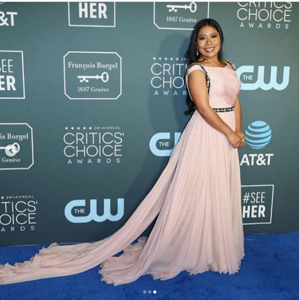 AsÃ­ luciÃ³ Yalitza Aparicio en los Critics Choice Awards