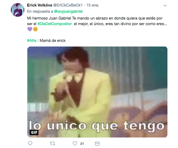 Juan Gabriel envía misteriosos mensajes desde su cuenta de Twitter