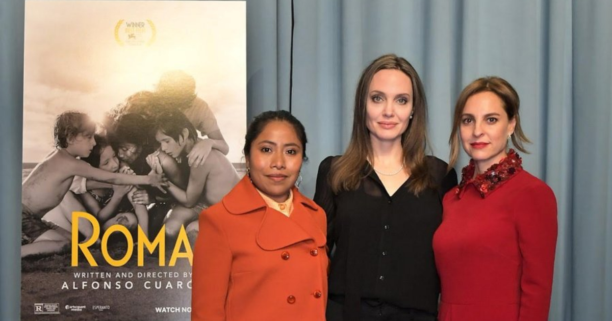 Yalitza Aparicio Y Angelina Jolie Juntas, Angelina Jolie, Marina De Tavira, Roma, Yalitza Aparicio, Alfonso CuarÃ³n