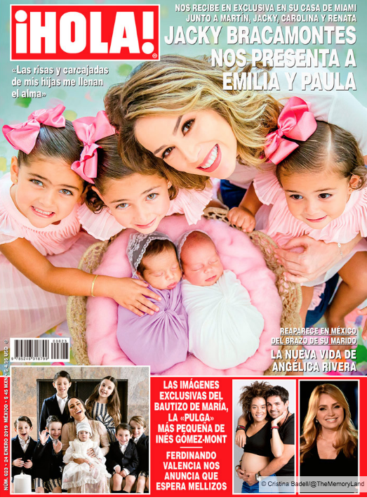Jacqueline Bracamontes presenta a sus bebitas