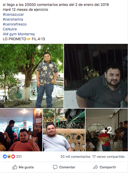 Reta a Facebook con tres millones de comentarios y ahora se inscribe al gimnasio
