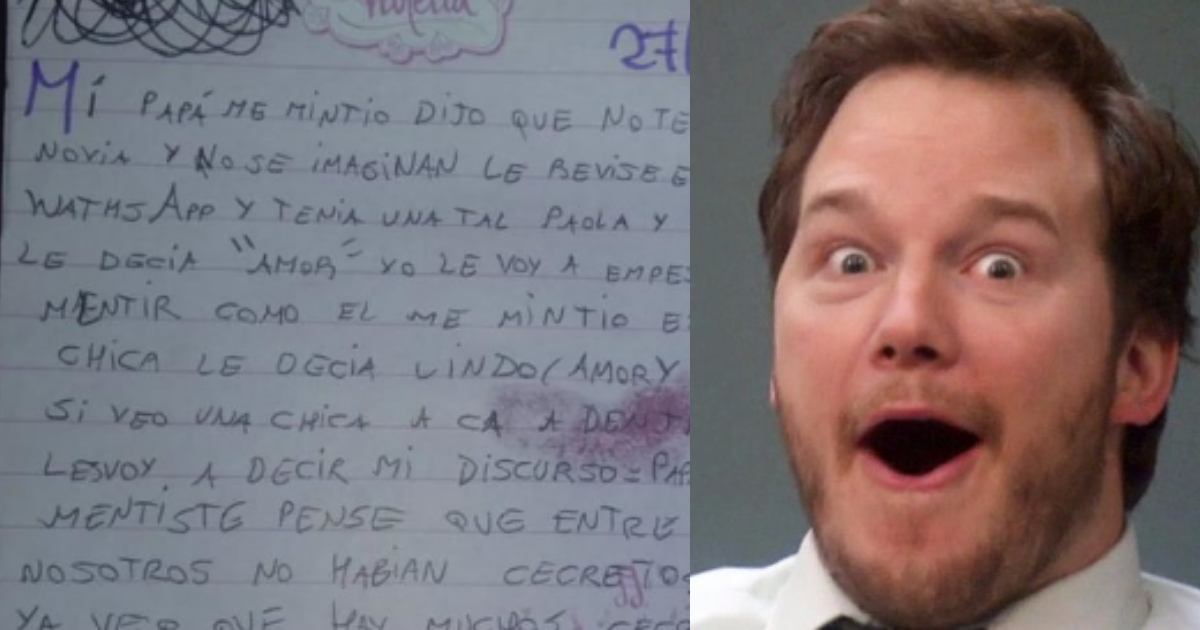Niña Descubre WhatsApp Papa Con Novia Escribe Carta, Descubre Novia Papá, WhatsApp, Carta, Niña, Papá