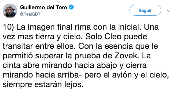 Guillermo del Toro analizó el trabajo de Cuarón en Roma