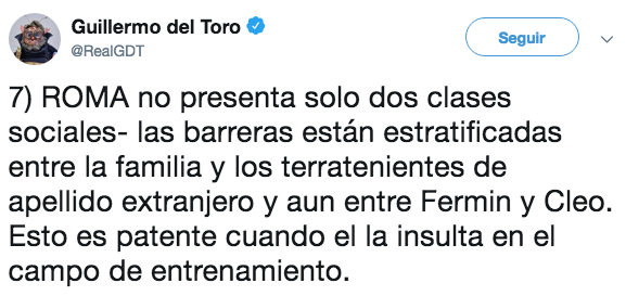 Guillermo del Toro analizó el trabajo de Cuarón en Roma