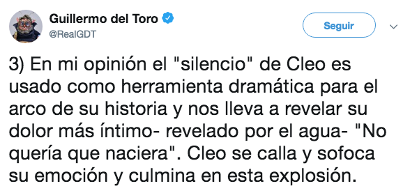 Guillermo del Toro analizó el trabajo de Cuarón en Roma