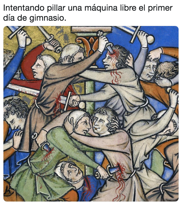 Memes del gimnasio en año nuevo