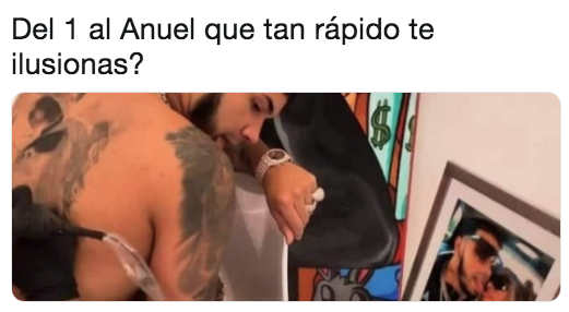 Memes del tatuaje de Anuel AA con Karol G