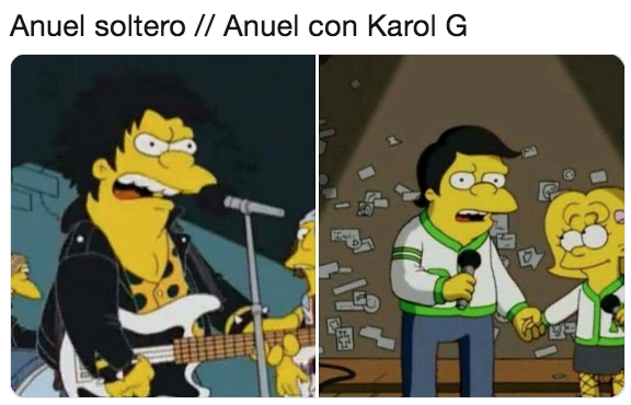 Memes del tatuaje de Anuel AA con Karol G