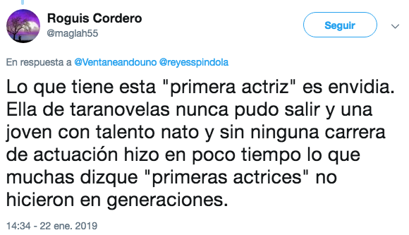 Patricia Reyes Spíndola no cree que Yalitza Aparicio logre destacar en la actuación