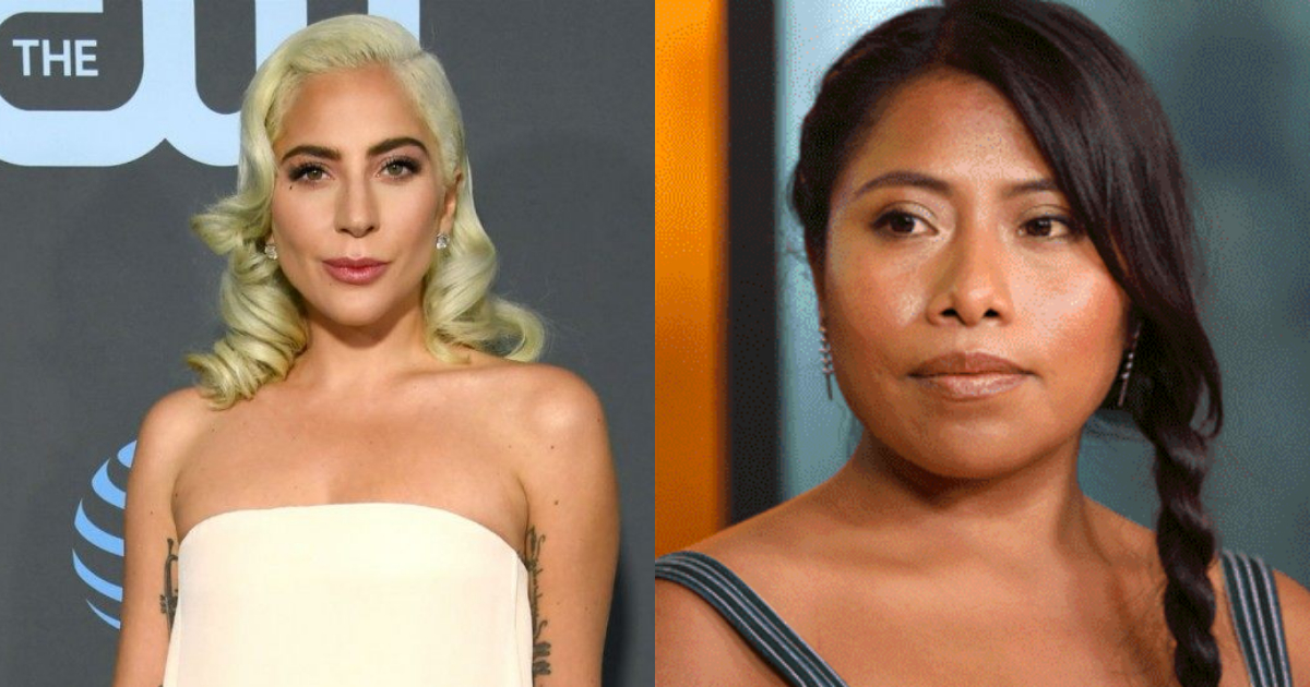 Cara Yalitza Aparicio Critic's Choice Awards Lady Gaga, Cara Yalitza Aparicio Con Lady Gaga, Lady Gaga, Yalitza Aparicio, Critic's Choice Awards, Mejor Actriz