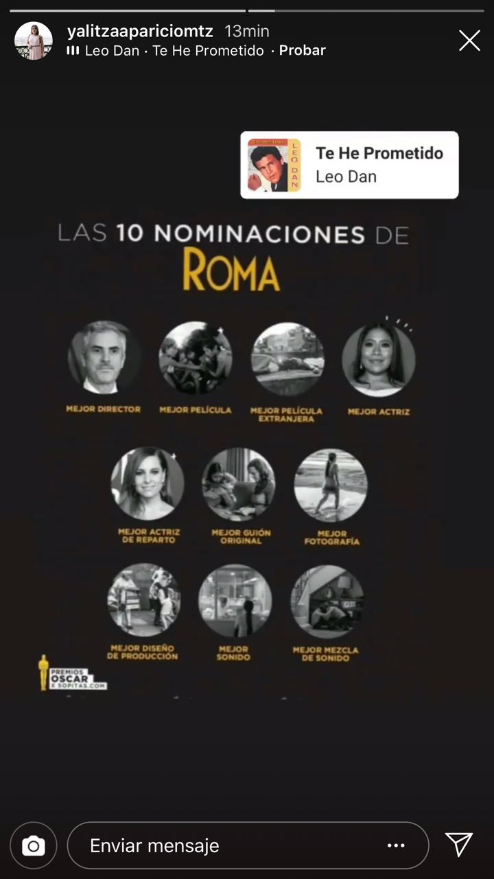 Así festejó Yalitza Aparicio su nominación como mejor actriz en los Oscar