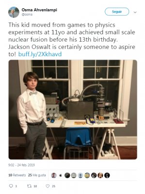 Niño crea reactor nuclear con cosas pedidas de Internet