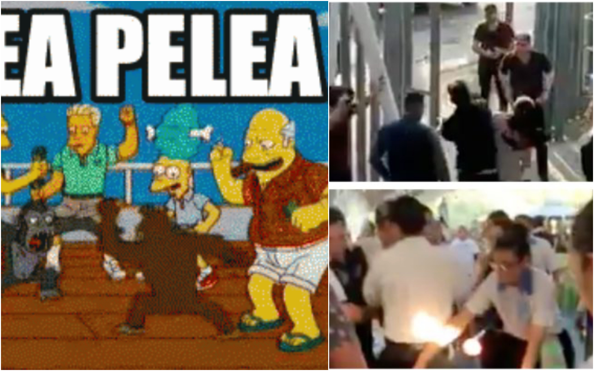 Así fue la pelea entre americanistas en Fishers