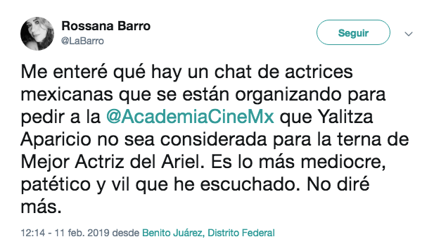 Actrices mexicanas que no querían Yalitza Aparicio en Ariel