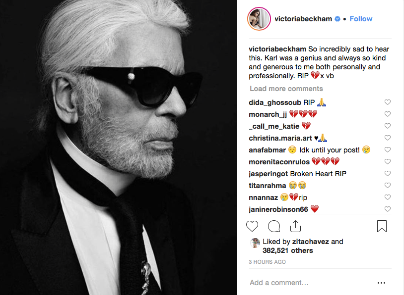 Reacciones de famosos a muerte de Karl Lagerfeld de Chanel