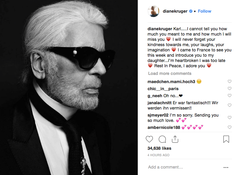 Reacciones de famosos a muerte de Karl Lagerfeld de Chanel