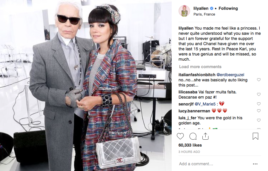 Reacciones de famosos a muerte de Karl Lagerfeld de Chanel