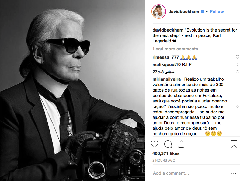 Reacciones de famosos a muerte de Karl Lagerfeld de Chanel