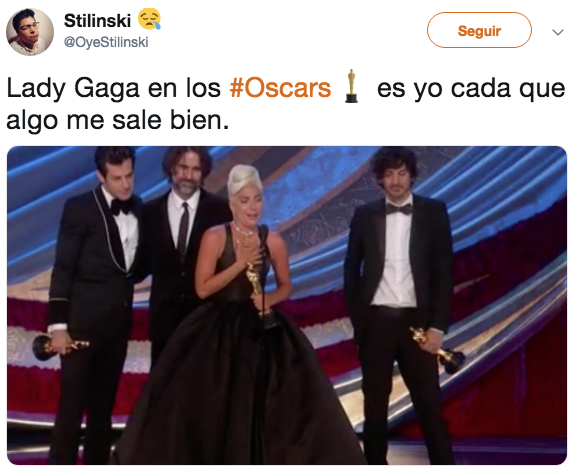 Lady Gaga y Bradley Cooper se ganaron los Oscar
