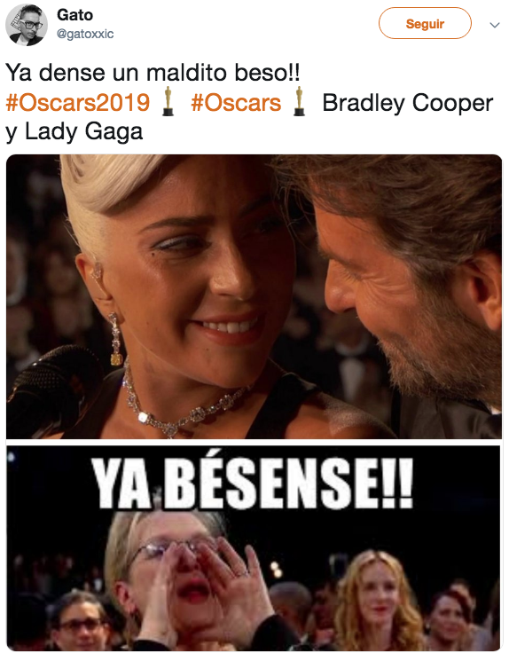 Lady Gaga y Bradley Cooper se ganaron los Oscar