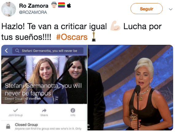 Lady Gaga y Bradley Cooper se ganaron los Oscar