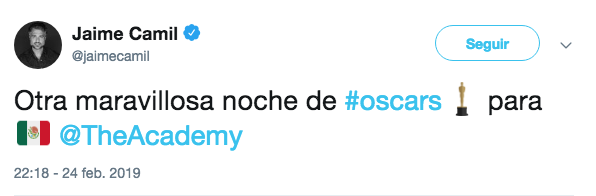 Famosos reaccionan al triunfo de Roma en el Oscar