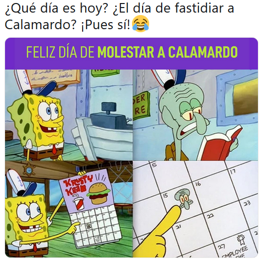 hoy es el Día de Molestar a Calamardo y celebramos con memes