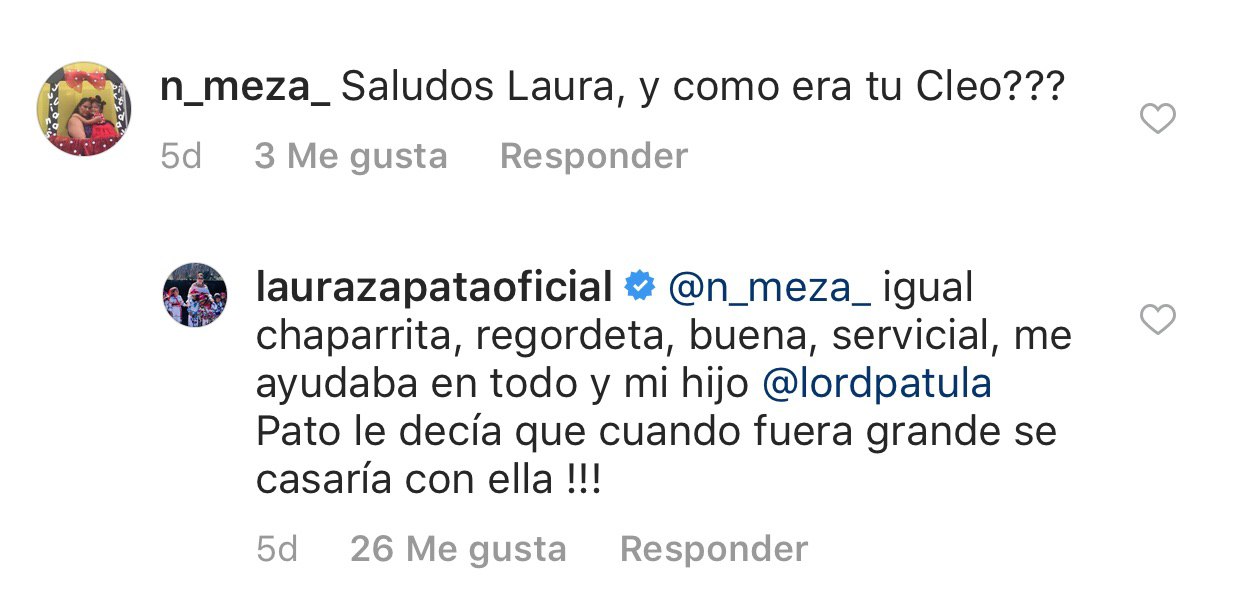 Laura Zapata dice que tuvo una Cleo chaparrita y regordeta