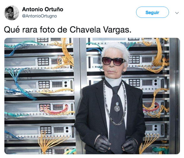 Comparan a Karl Lagerfeld con Chavela Vargas