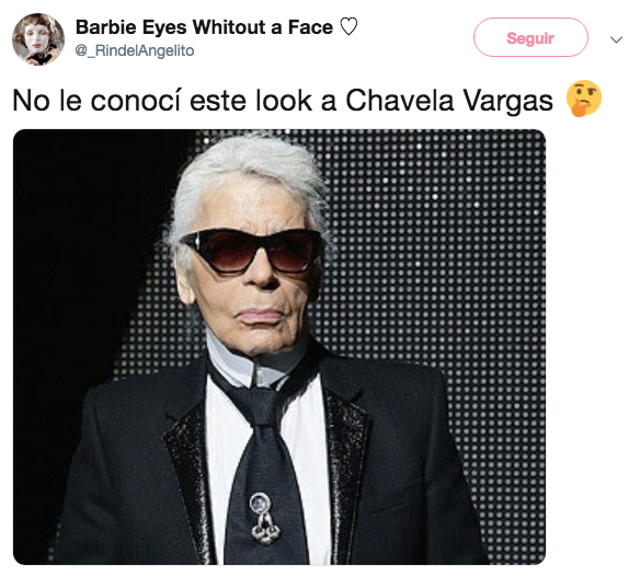 Comparan a Karl Lagerfeld con Chavela Vargas