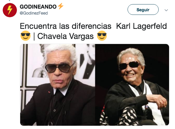 Comparan a Karl Lagerfeld con Chavela Vargas