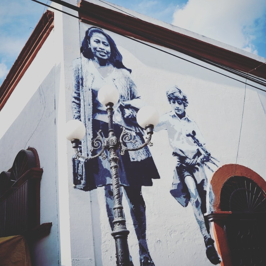 Mural de Yalitza Aparicio en Tlaxiaco