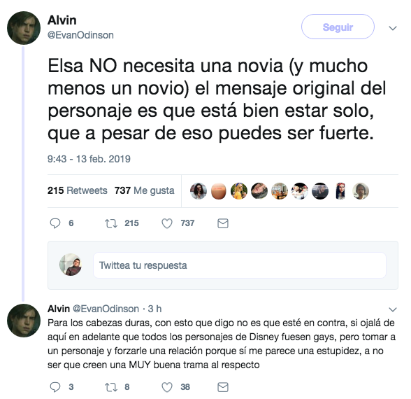Piden que Elsa tenga novia en Frozen 2