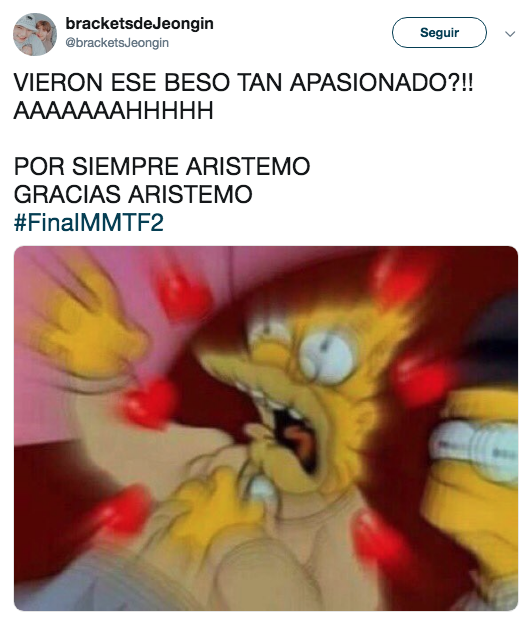 Reacciones al beso de Aristemo