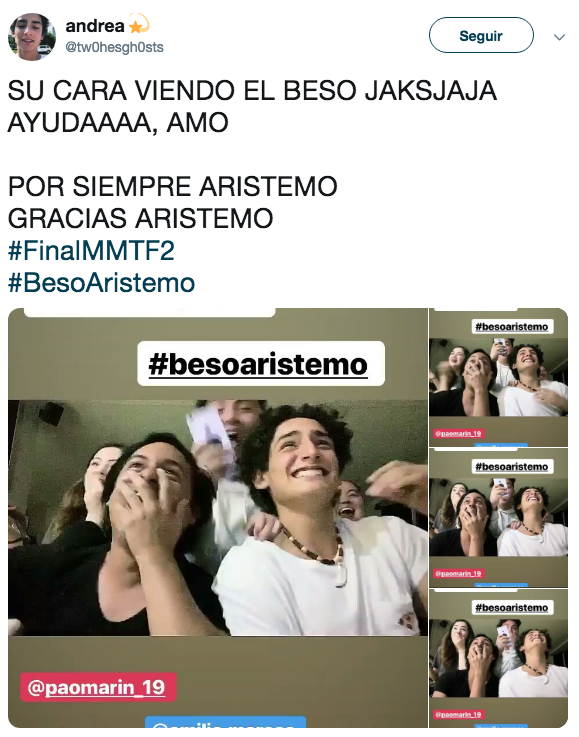 Reacciones al beso de Aristemo