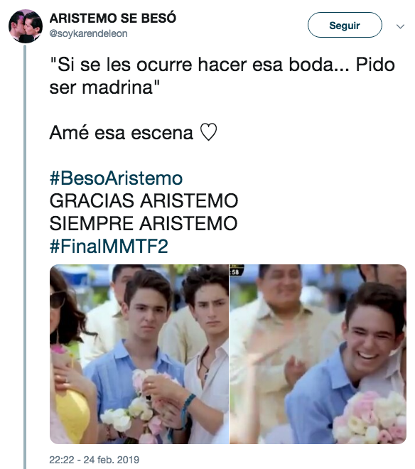 Reacciones al beso de Aristemo