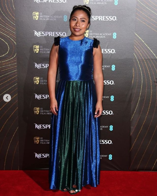 Yalitza Aparicio usa vestido del sobrino de Sergio Goyri