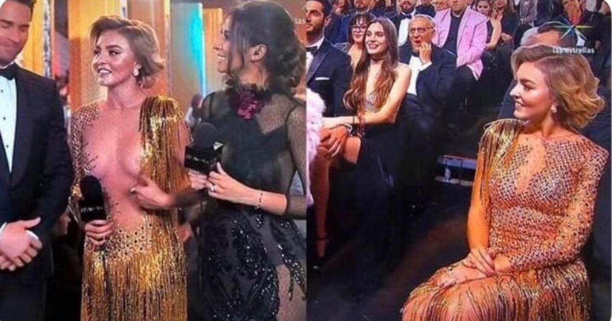 Angelique Boyer Usa Vestido Al Revés, Angelique Boyer Vestido Al Revés, Angelique Boyer Premios TVyNovelas, Premios TVyNovelas, Angelique Boyer, Vestido