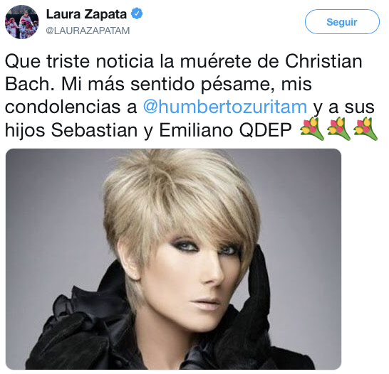 Así se despidieron los famosos de Christian Bach