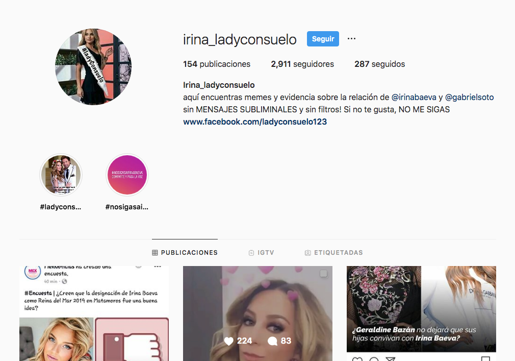 Geraldine Bazán respalda cuenta de Instagram que ataca a Irina Baeva