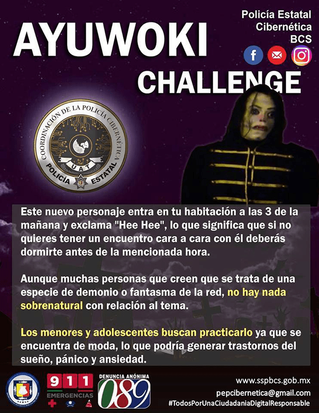 Policía mexicana emite alerta por el Ayuwoki
