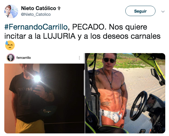 Fernando Carrillo publica foto con erección