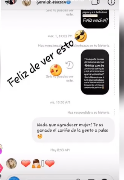 Geraldine Bazán respalda a cuenta que ataca Irina Baeva