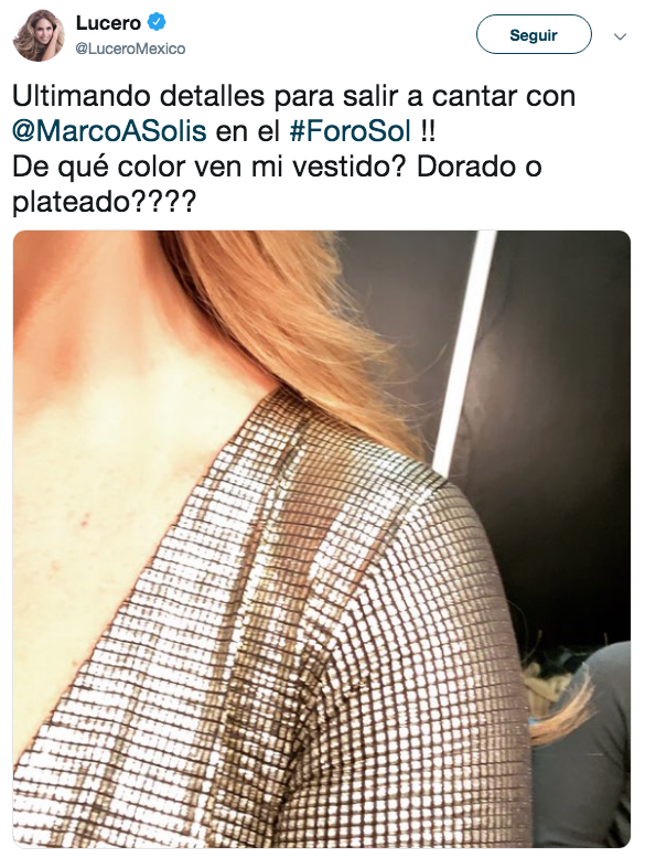 Lucero se convierte en tendencia por el color de su vestido