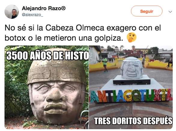 cabeza olmeca santiago tuxtla memes