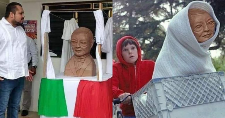 Los mejores memes de Benito Juárez y su estatua alienígena