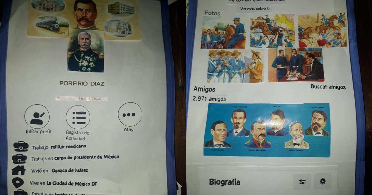 Niño Presenta Biografía De Porfirio Díaz Con Perfil De Facebook, Niño Presenta Biografía De Porfirio Díaz, Porfirio Díaz Facebook, Facebook, Perfil, Porfirio Díaz