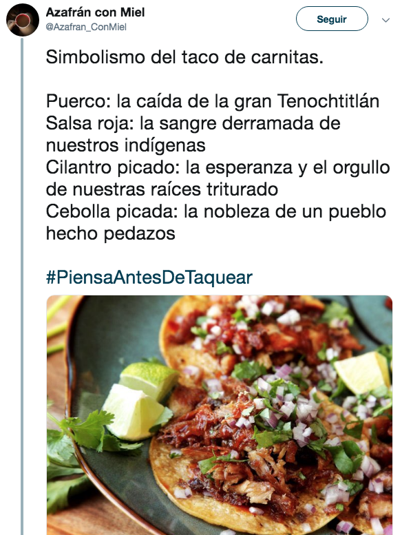Senadora de Morena dice que comer tacos de carnitas es festejar caida de Tenochtitlán
