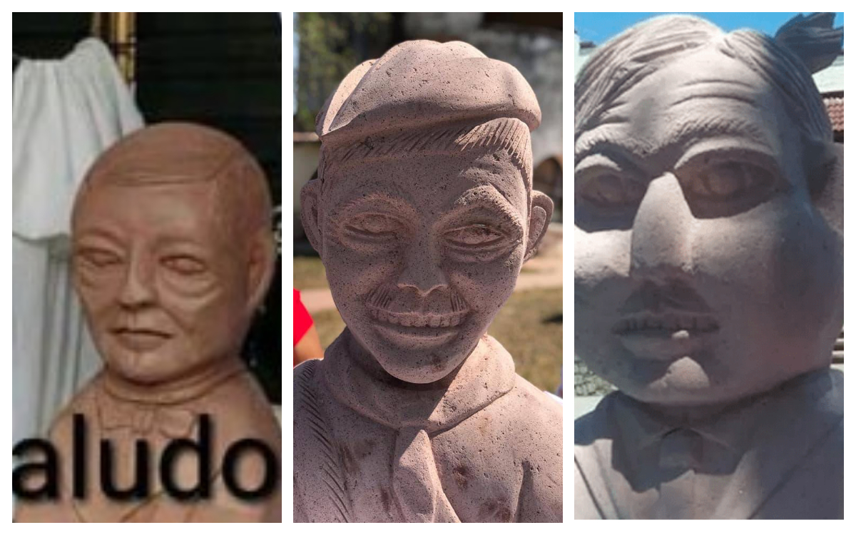 Del busto de Juárez "alien" y Amlo "con paperas" Cantinflas